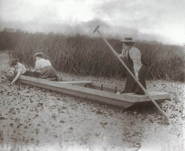 Untitled (Women in Boat Picking Water Lilies)