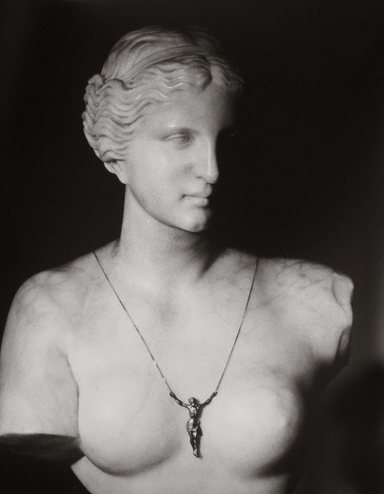 Marcel Marien - Still Life of Marble Female Bust with Crucified Christ Marcel Marien - Still Life of Marble Female Bust with Crucified Christ