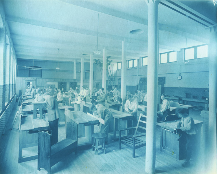 Anonymous - Boys in Woodworking Class Anonymous - Boys in Woodworking Class