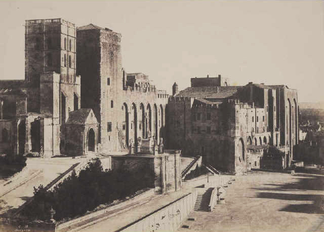 Charles Negre - Avignon, Palais des papes c�t� du couchant