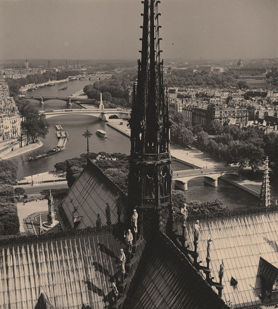Albert Monier - View of Paris and the Seine from the Top of Saint Chapelle Albert Monier - View of Paris and the Seine from the Top of Saint Chapelle
