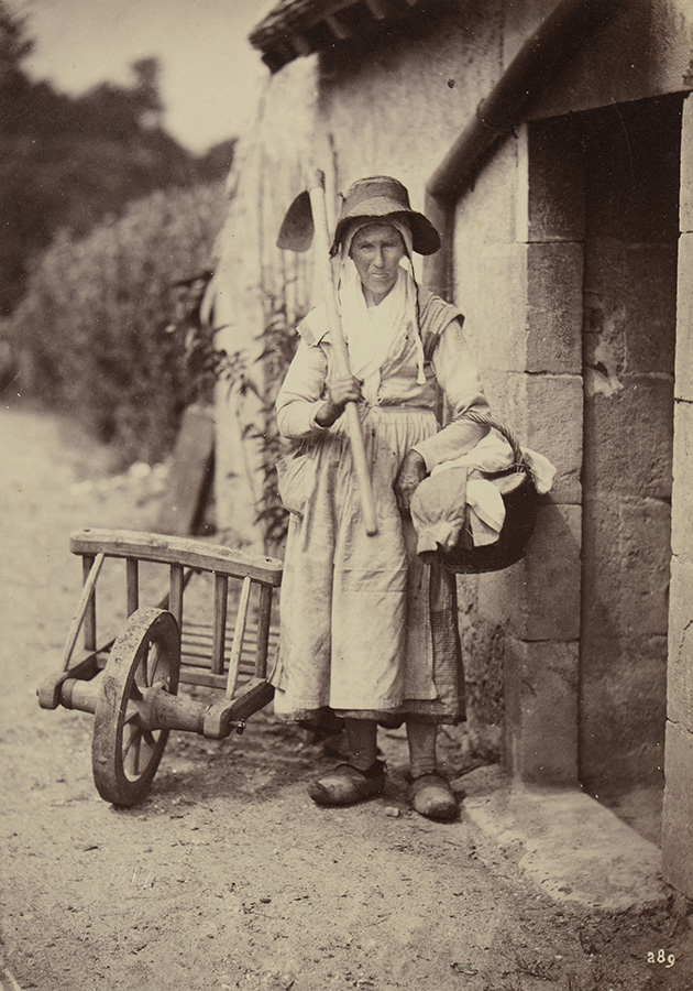 Old Peasant Woman with Hoe and Basket