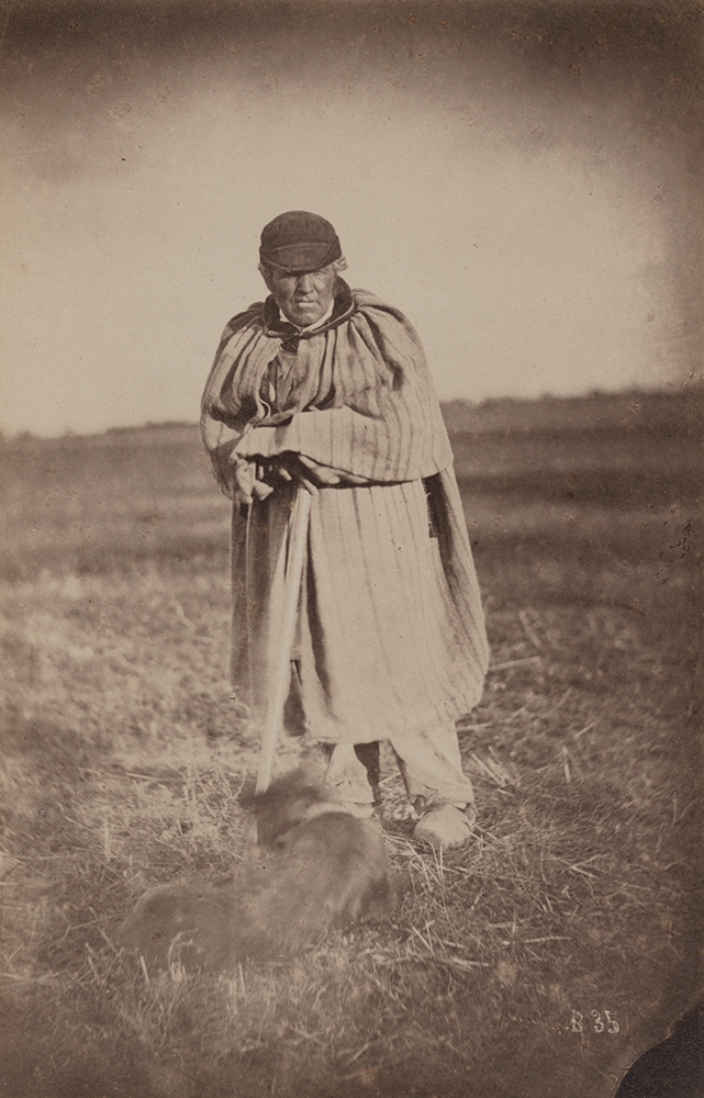 A. Giraudon's Artist - Man with Walking Stick and Dog A. Giraudon's Artist - Man with Walking Stick and Dog