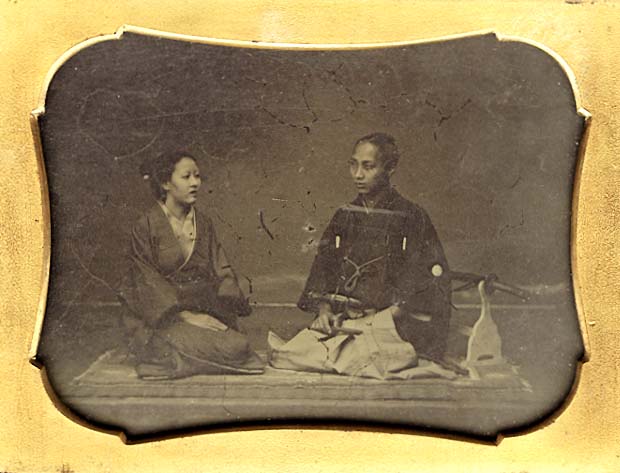 Japanese Samurai and Woman
