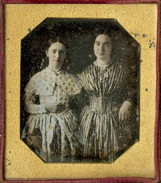 Anonymous - Two Girls in Print Dresses