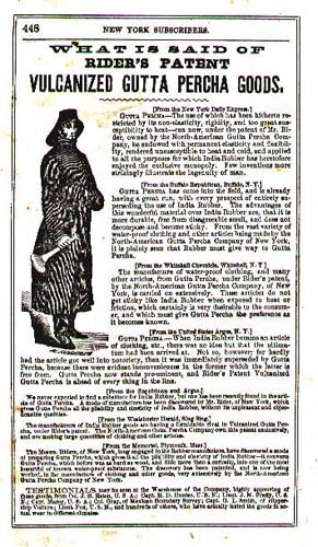 Anonymous - Advertisement for Vulcanized Gutta Percha Goods