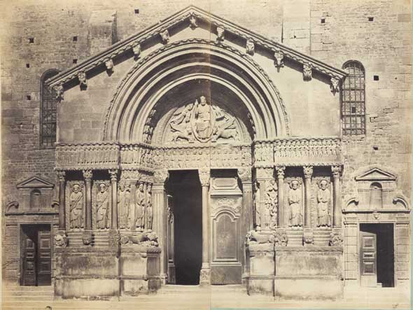 Bisson Frères (attributed to) - Church at Saint-Trophime at Arles (Two-Part Panorama)