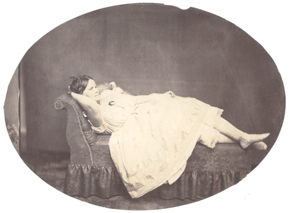 Unidentified Actress Lying Provocatively on a Settee