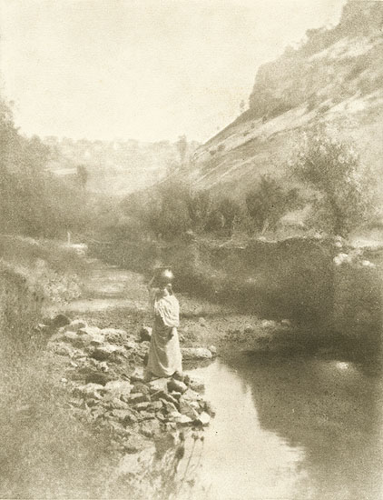 Anonymous (probably French) - Woman Carrying Bowl of Water from Stream Anonymous (probably French) - Woman Carrying Bowl of Water from Stream