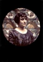 Anonymous - Portrait of Woman in Front of Modern Stain Glass