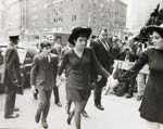 Hurley - Hand in Hand Arriving for Funeral Services for Judy Garland are (l-r): Joseph Luft, Liza Minelli and Lorna Luft.