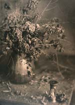 Eug�ne Lemaire - Still Life of Dying Flowers and Hour Glass Timer