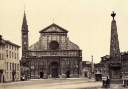 Alinari Brothers - Fa�ade de l'Eglise Maria Novella, Florence, Italy