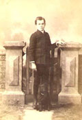 Anonymous - Boy with Dog at a Gate Anonymous - Boy with Dog at a Gate
