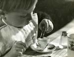Geza Vandor - Child Enjoying His Meal Geza Vandor - Child Enjoying His Meal