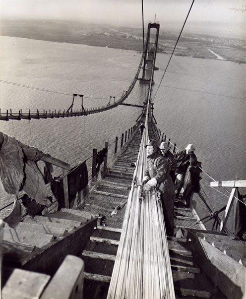 Anonymous, American - Construction of the Delaware Memorial Bridge