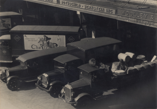 Kenneth Linn - Loading Dock Full of Trucks, New York City