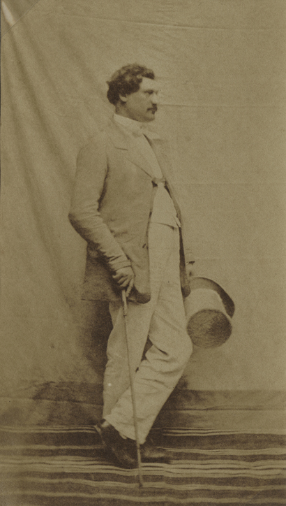 Portrait of a Standing Man Holding a Top Hat, 21 Quai Bourbon, Paris