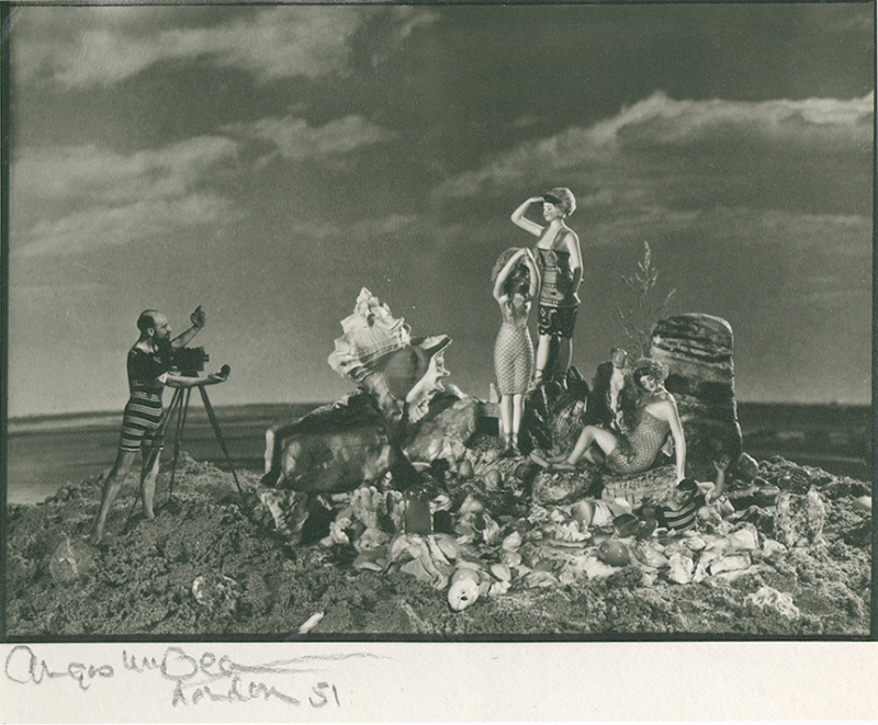 Christmas Card 1951 - Self Portrait with "Dollies"