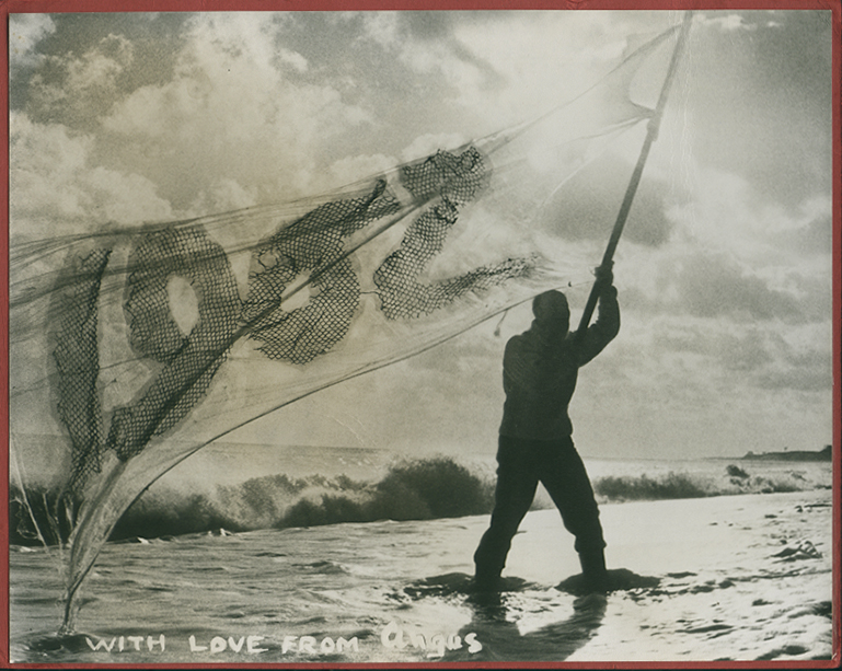 Angus McBean - Christmas Card 1962 - Self Portrait with Flag in the Water Angus McBean - Christmas Card 1962 - Self Portrait with Flag in the Water