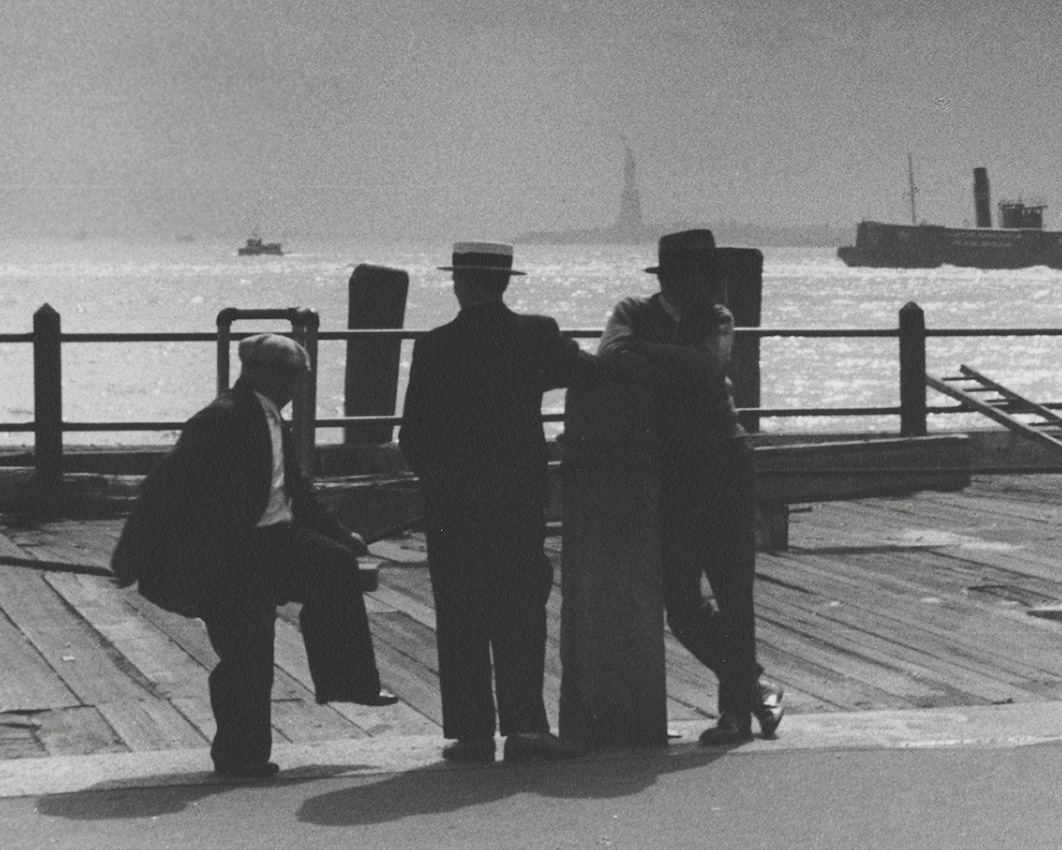 Ilse Bing - New York Battery with the Statue of Liberty