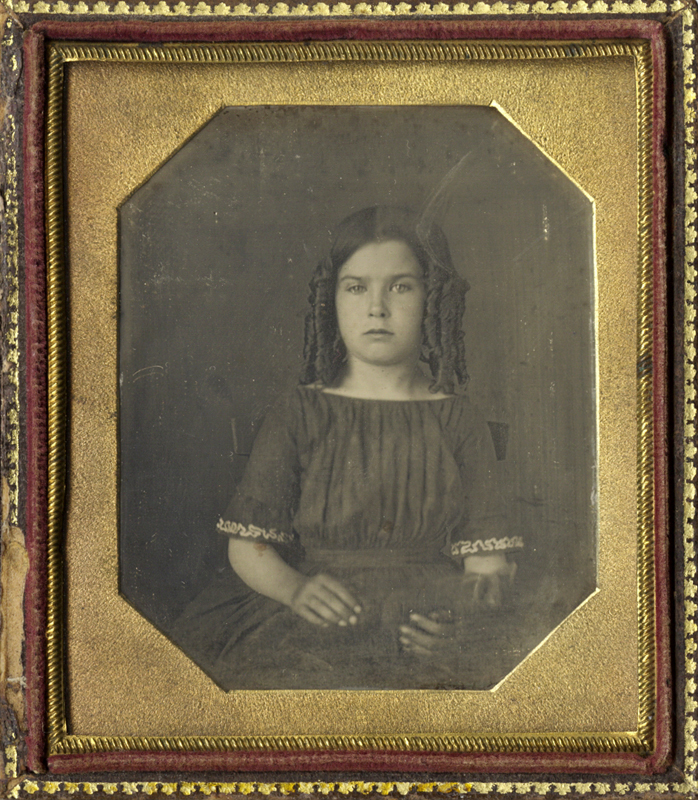 Anonymous, American - Studio Portrait of a Girl with Ringlets Holding Her Cat Anonymous, American - Studio Portrait of a Girl with Ringlets Holding Her Cat