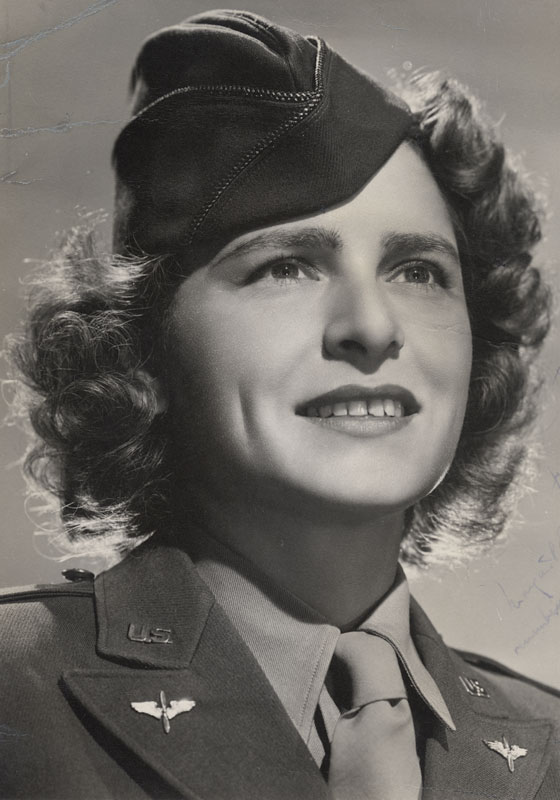 Anonymous - Portrait of Margaret Bourke White in War Correspondents Uniform During WWII - While assigned to the U.S.Air Force as war Photographer for Life Anonymous - Portrait of Margaret Bourke White in War Correspondents Uniform During WWII - While assigned to the U.S.Air Force as war Photographer for Life