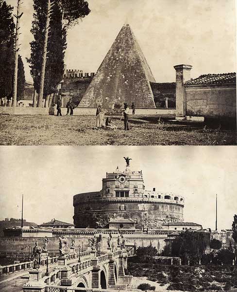 Giacchino Altobelli - Hadrians Tomb and Pyrimyd,  Rome, Italy