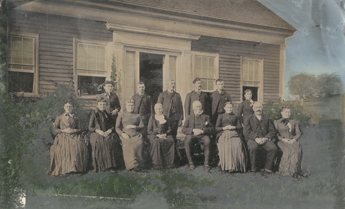 Anonymous - Group Portrait in front of House, New England