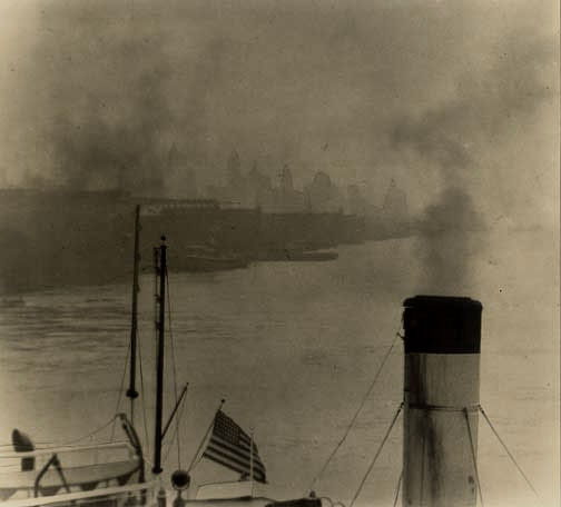 Sendai Shashin Kai - View of New York from Steamboat
