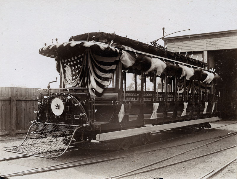 Car Used in Celebration of the Inauguration of Night Service on the New Brooklyn Rapid Transit System, New York