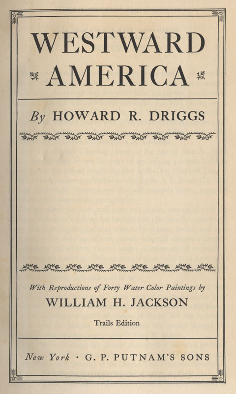 W.H. Jackson - Westward America W.H. Jackson - Westward America