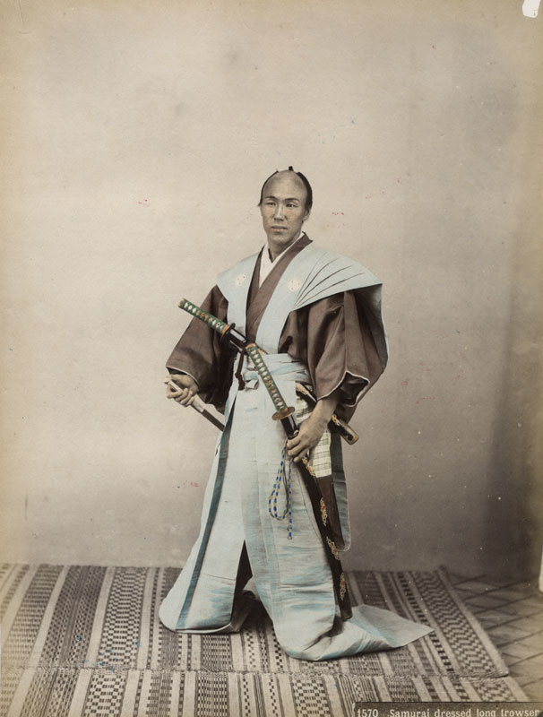Samurai in traditional dress.
