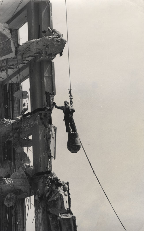 F.B. Grunzweig - Wrecking Ball on Demolition Site, New York City F.B. Grunzweig - Wrecking Ball on Demolition Site, New York City