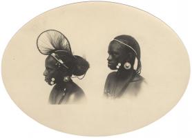 A. Deschacht - Guinea Francaise, Two Native Women, Oval Portrait