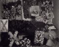 Goodridge Bros. - Mourning Cabinet With Elaborate Floral Arrangements and Inset Portrait/Photograph