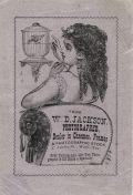 W.D. Jackson - Photographer's Promotional Paper Sleeve With Tintype Inserted.