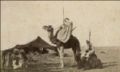 A. Leroux - Two Arabs Seated on Camels in the Desert, Carrying Rifles