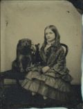 Anonymous - Girl and Dog Seated on Chair