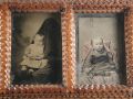 Anonymous - 10 Hidden Mother Tintypes in Tramp Art Frame.