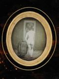 Anonymous (French) - Nude with Ornate Hairstyle Gazing at her Reflection in Mirror