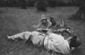 Tazio  Secchiaroli - Alfred Eisenstaedt Photographing Sophia Loren in the Grass on Loren's Estate