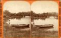 J. W. & J. S. Moulton - Man Standing Beside Row Boat, Boat Lake, Central Park, New York