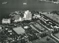 William Preston Mayfield - Aerial View of Biscayne Bay, Miami Beach (Hotel with Tennis Courts)