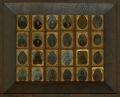K. S. Porter - 24 Ambrotype Portraits Framed Together - Advertisement for Porter's Photo Studio
