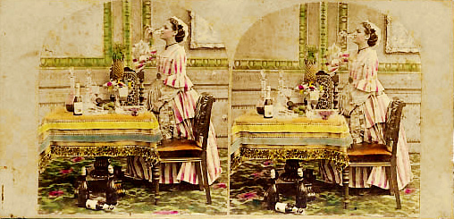 Maid Drinking Glass of Wine Maid Drinking Glass of Wine