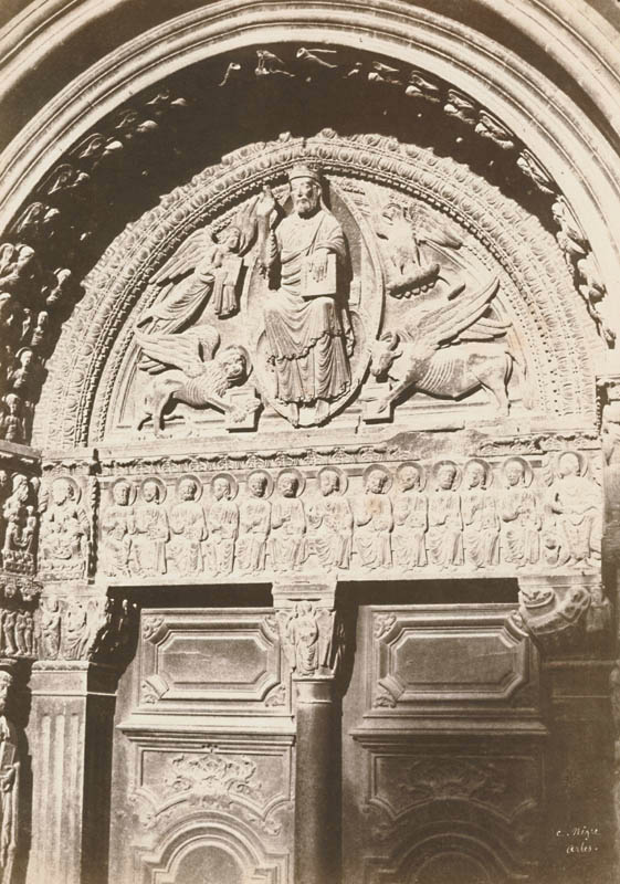 Charles Negre - Arles, tympan et linteau du portail de Saint-Trophime