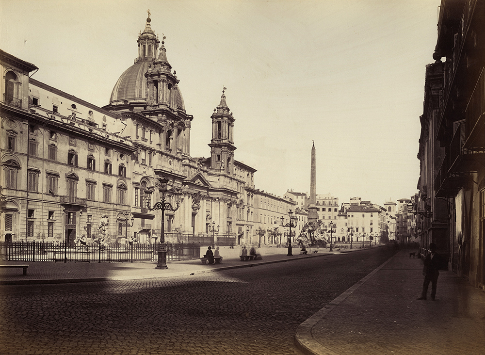 Anonymous - Piazza Navona in Rome, with the Church of St. Agnes in Agony
