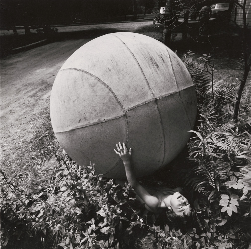 Arthur Tress - Boy with Giant Ball, New York Arthur Tress - Boy with Giant Ball, New York