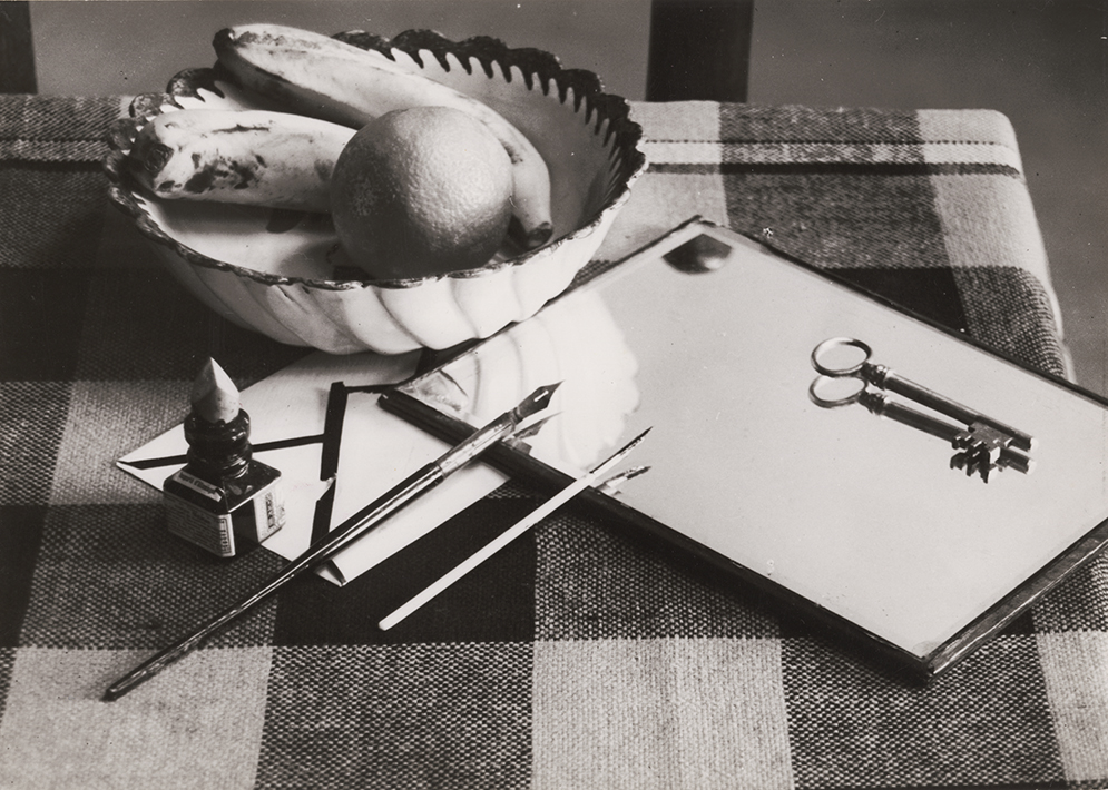 André Kertész - Modernist Still Life: Table with Fruit Bowl, Ink and Pen, Mirror and Key André Kertész - Modernist Still Life: Table with Fruit Bowl, Ink and Pen, Mirror and Key